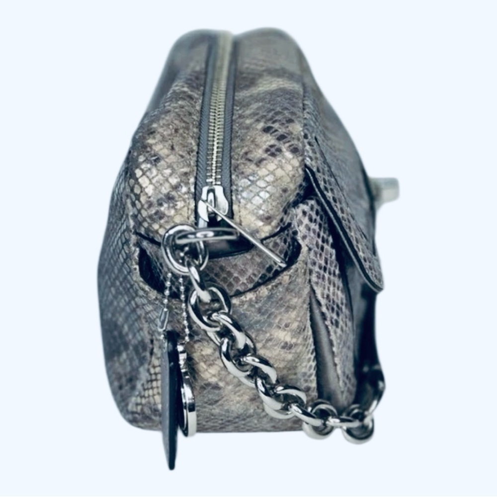 Coach Campbell Exotic Python Snakeskin Print Leather Crossbody Camera Bag $398 - Picture 9 of 12